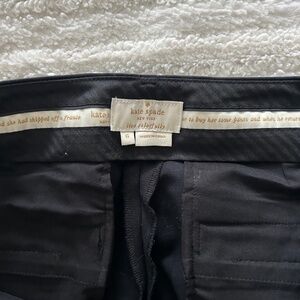 Kate Spade Black Straight-Leg Trousers